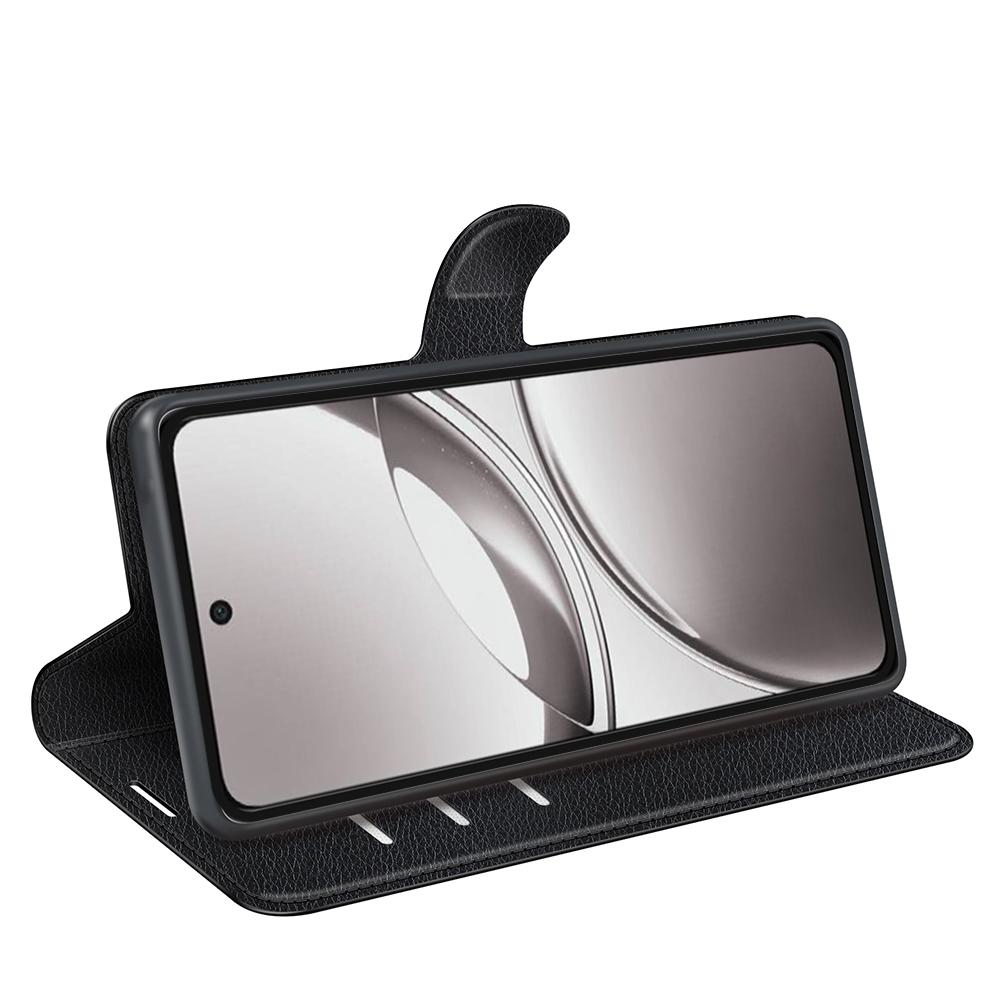 For vivo V50 Global Litchi Texture Horizontal Flip Leather Phone Case with Holder(Black)