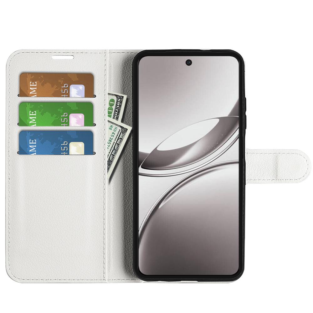 For vivo V50 Global Litchi Texture Horizontal Flip Leather Phone Case with Holder(White)