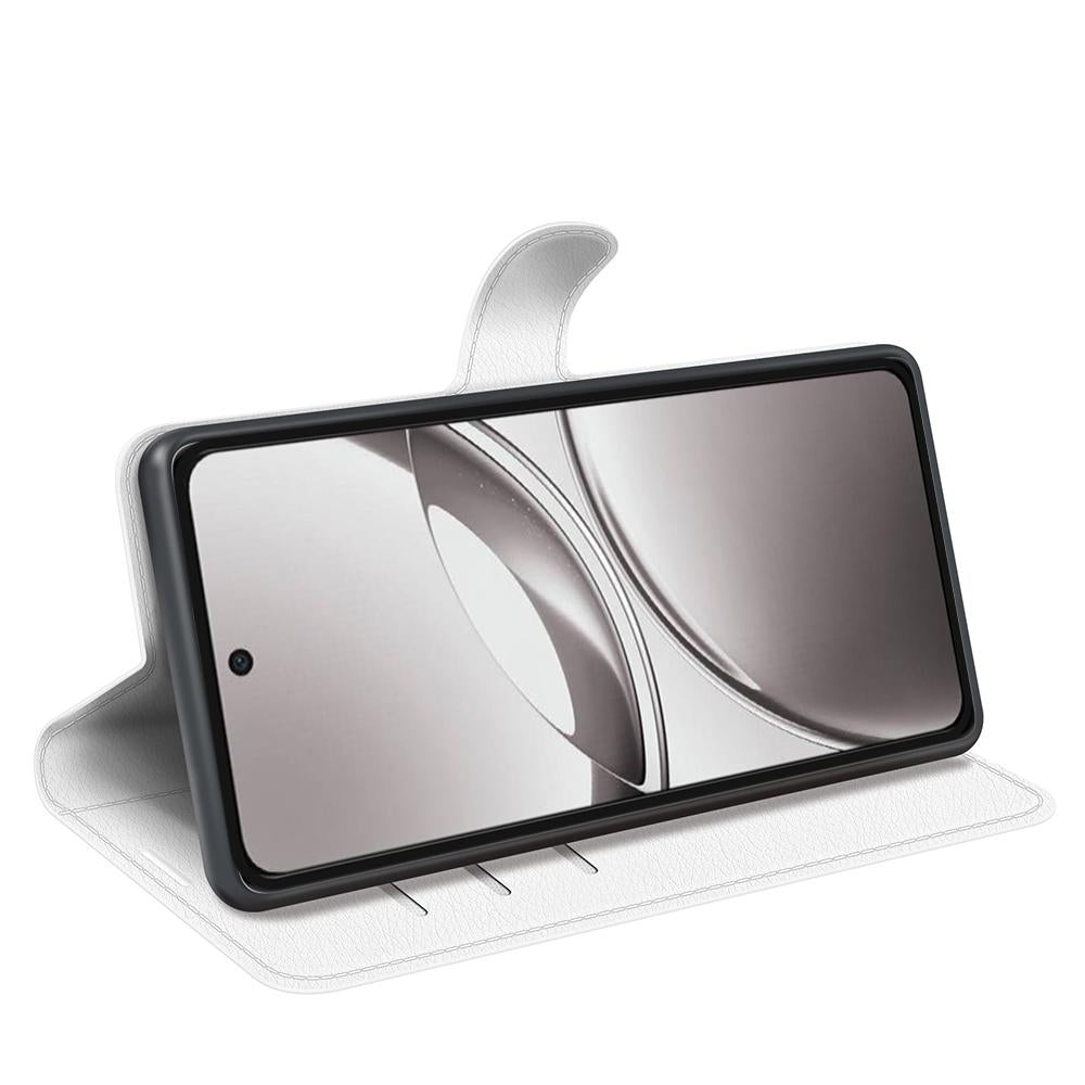 For vivo V50 Global Litchi Texture Horizontal Flip Leather Phone Case with Holder(White)