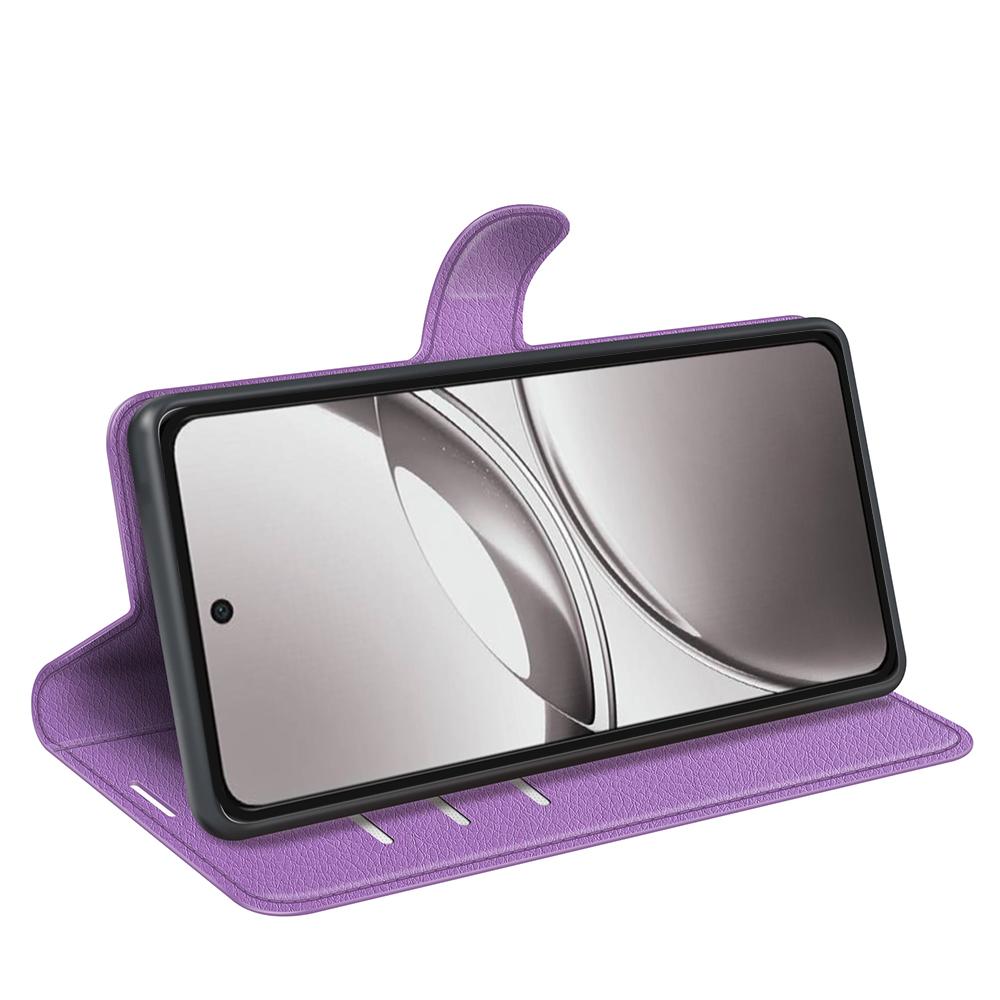 For vivo V50 Global Litchi Texture Horizontal Flip Leather Phone Case with Holder(Purple)