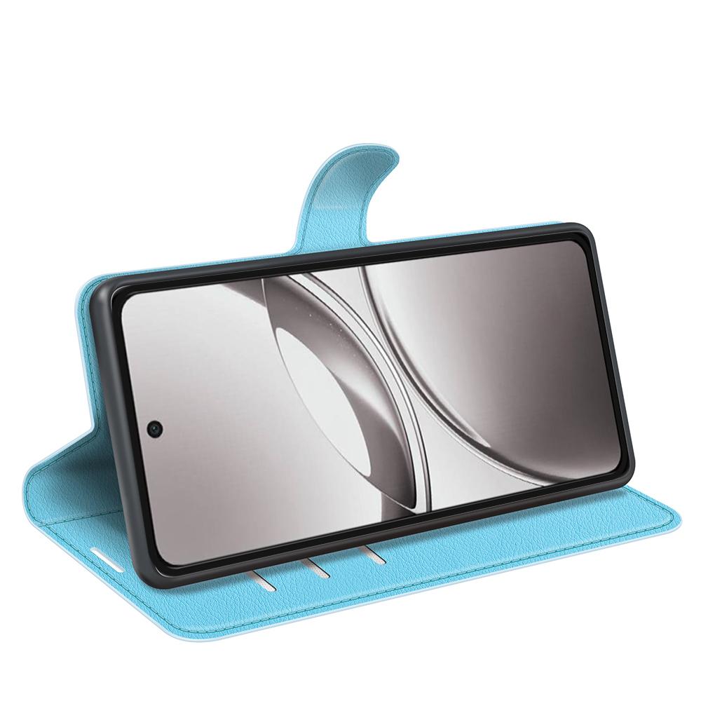 For vivo V50 Global Litchi Texture Horizontal Flip Leather Phone Case with Holder(Blue)