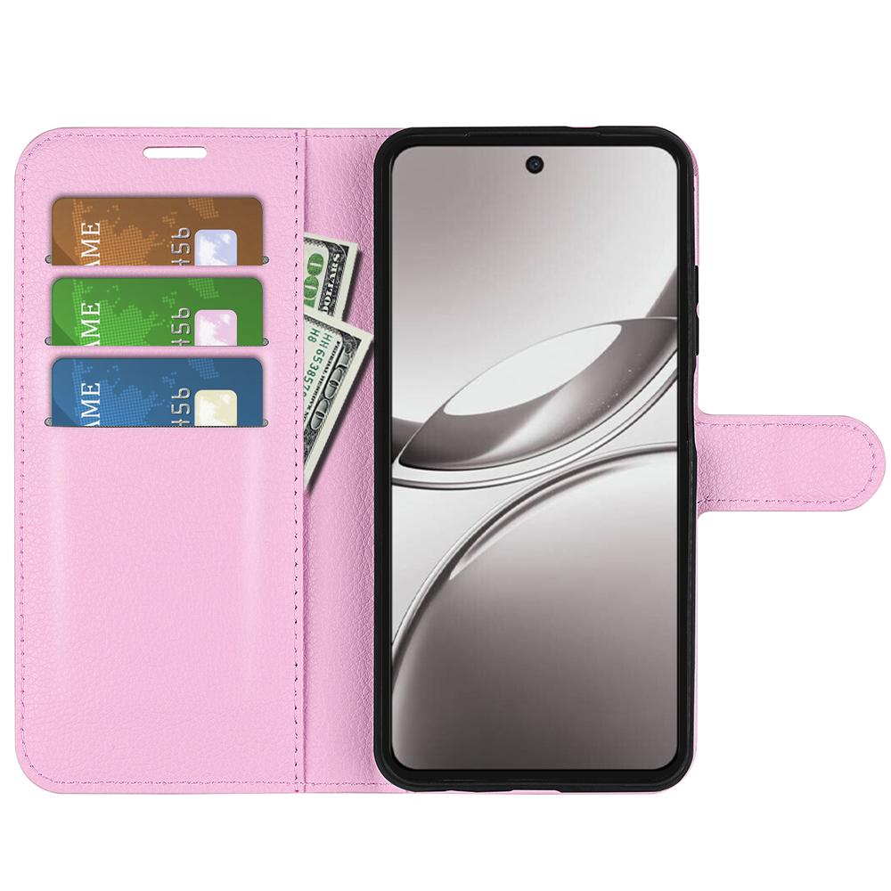 For vivo V50 Global Litchi Texture Horizontal Flip Leather Phone Case with Holder(Pink)