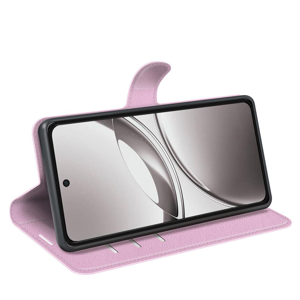 For vivo V50 Global Litchi Texture Horizontal Flip Leather Phone Case with Holder(Pink)