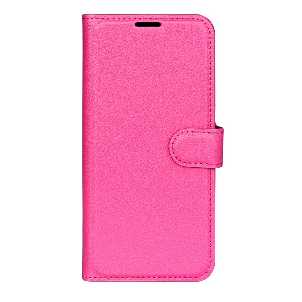 For vivo V50 Global Litchi Texture Horizontal Flip Leather Phone Case with Holder(Rose Red)
