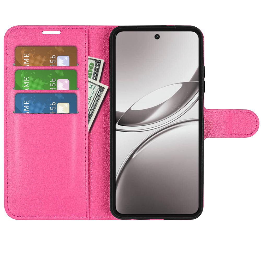 For vivo V50 Global Litchi Texture Horizontal Flip Leather Phone Case with Holder(Rose Red)