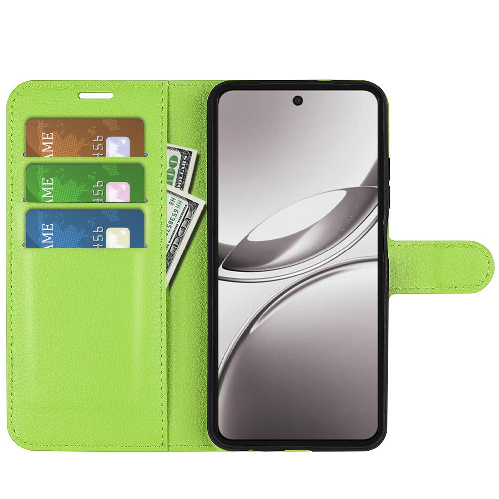 For vivo V50 Global Litchi Texture Horizontal Flip Leather Phone Case with Holder(Green)