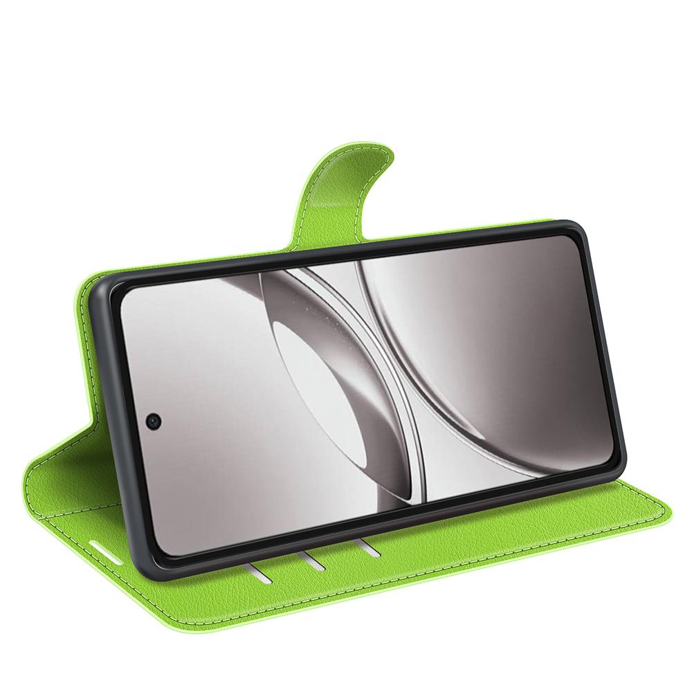 For vivo V50 Global Litchi Texture Horizontal Flip Leather Phone Case with Holder(Green)