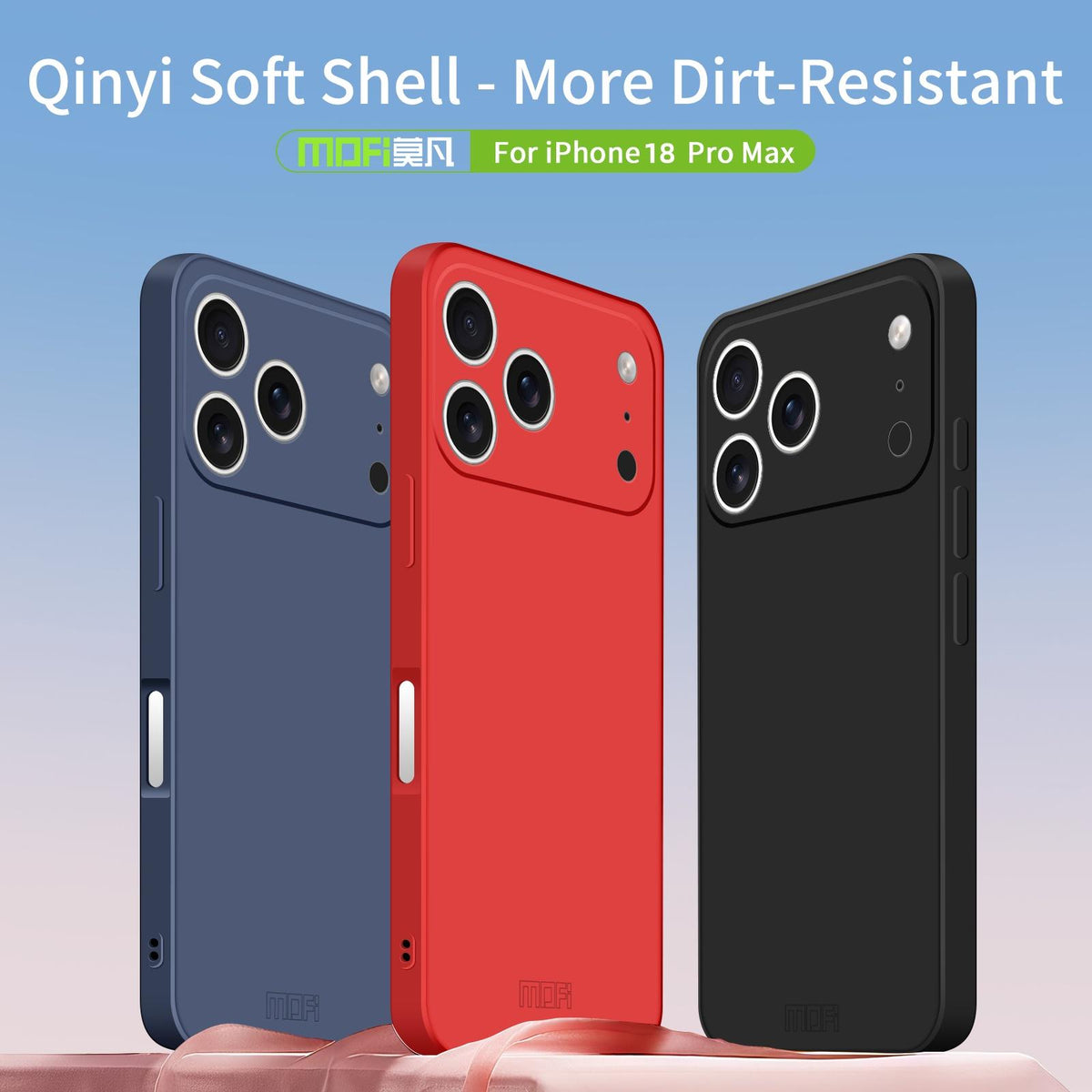 Compatible with iPhone 18 Pro Max MOFI Caring Soft Shell Liquid Silicone Skin Feel Phone Case - Purple