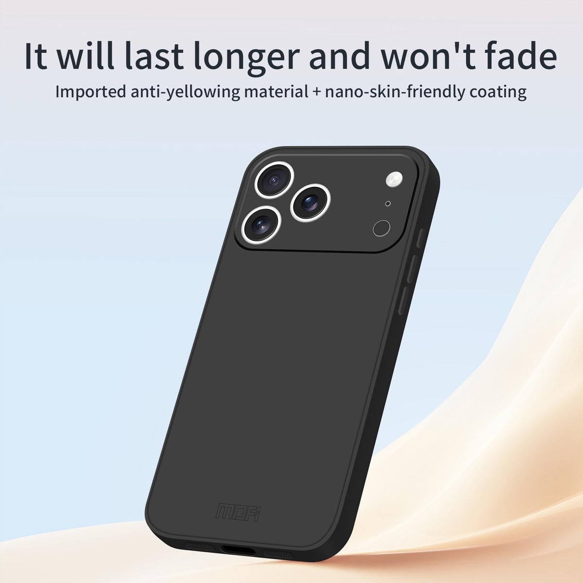 Compatible with iPhone 18 Pro Max MOFI Caring Soft Shell Liquid Silicone Skin Feel Phone Case - White