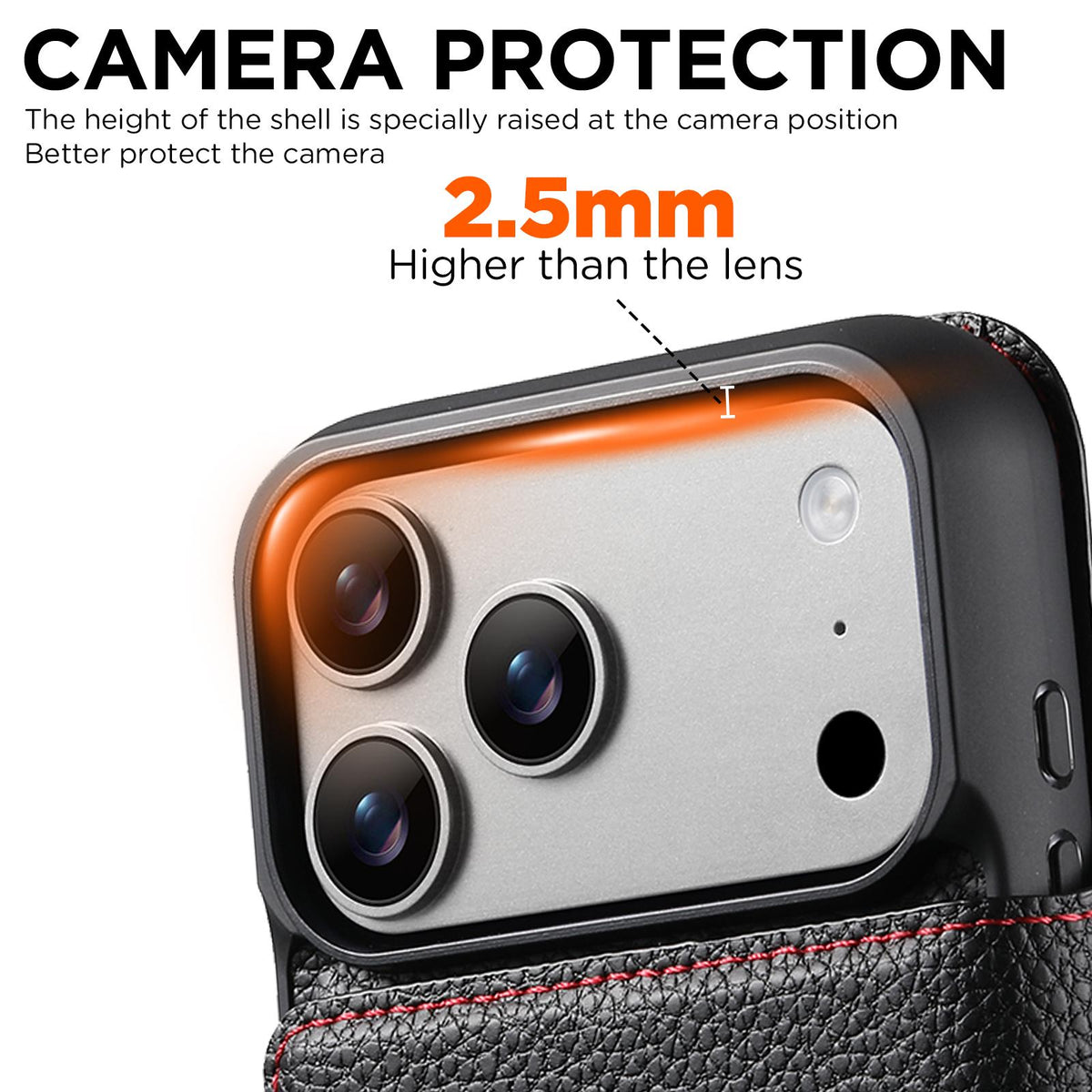Compatible with iPhone 18 Pro Max Suteni Q08 2-in-1 Multi-function Magnetic Wallet Big Litchi Vegan Leather Phone Case - Red