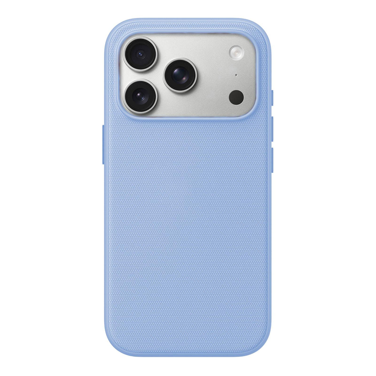 Compatible with iPhone 18 Pro Max Official Tech Fabric Texture Side-Adhesive TPU Magnetic Phone Case with Camera Button - Light Blue