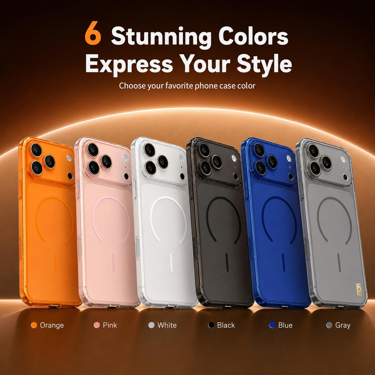 Compatible with iPhone 18 Pro Max MOFI Minimal Series Frosted Semi-Transparen TPU Phone Case with Lens Film - Pink