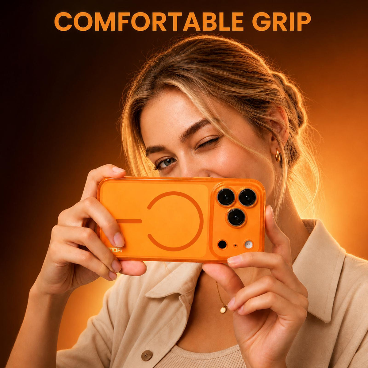 Compatible with iPhone 18 Pro Max MOFI Minimal Series Frosted Semi-Transparen TPU Phone Case with Lens Film - Pink