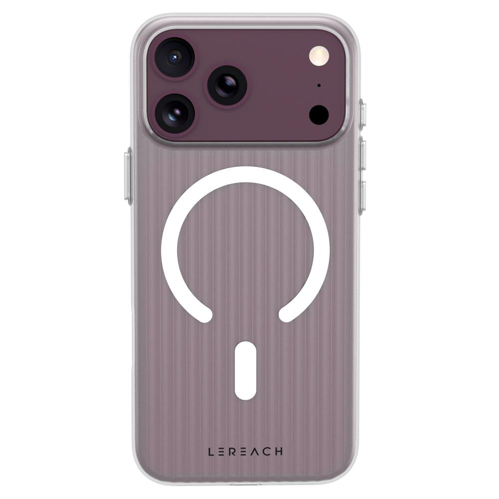 Compatible with iPhone 18 Pro Max LeReach TOC Icicle Series Ice Mist Double-Sided Non-Slip Magnetic Phone Case - White
