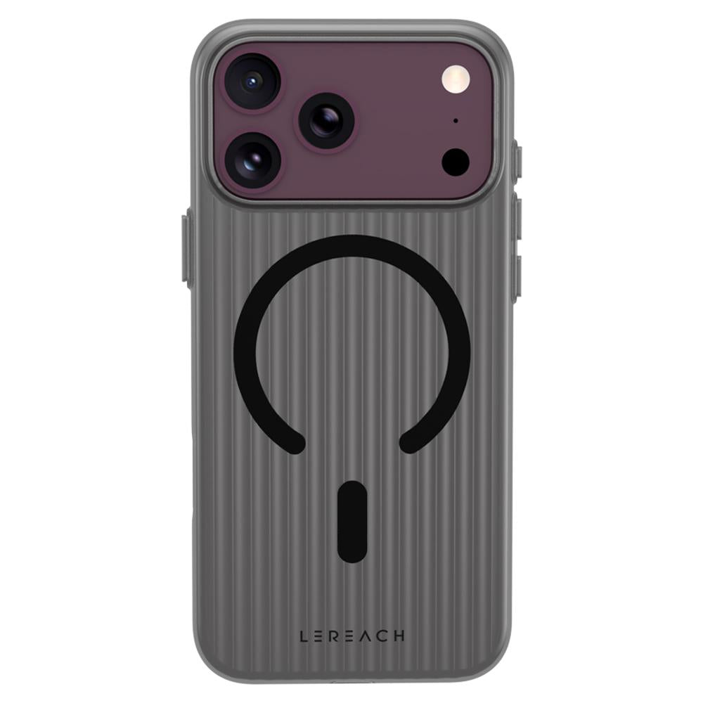 Compatible with iPhone 18 Pro Max LeReach TOC Icicle Series Ice Mist Double-Sided Non-Slip Magnetic Phone Case - Black