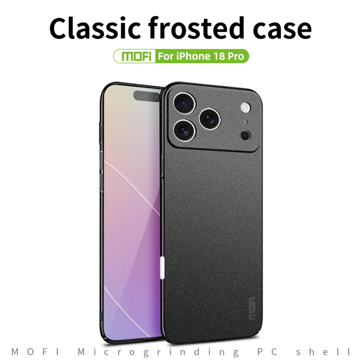 Compatible with iPhone 18 Pro MOFI Fandun Series Frosted PC Ultra-thin All-inclusive Phone Case - Green
