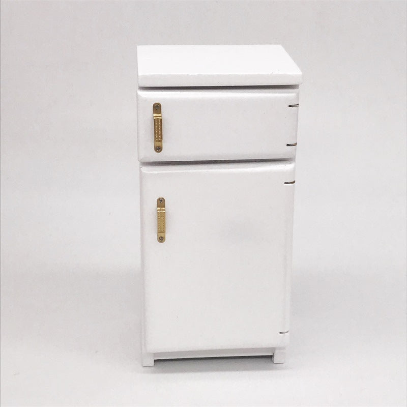 1:12 Doll House Mini Kitchen Model Refrigerator(White)