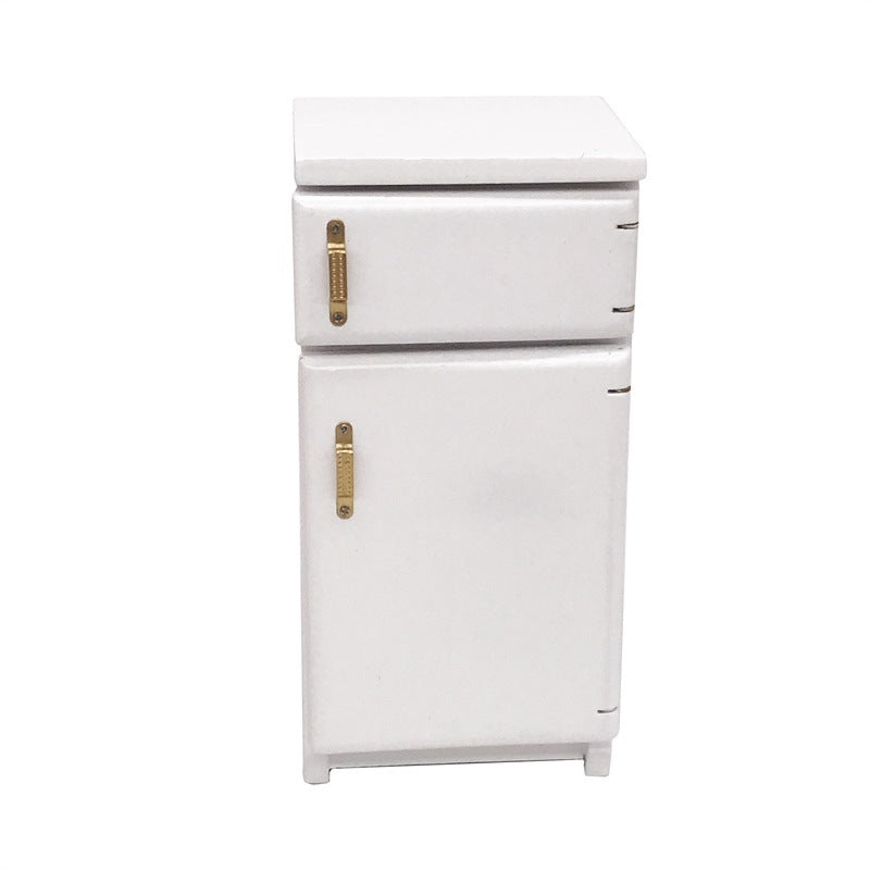 1:12 Doll House Mini Kitchen Model Refrigerator(White)