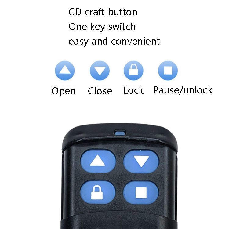 2 PCS Electric Roller Shutter Waterproof Copy Universal Remote Controller Garage Door Remote Control Key(433MHz)