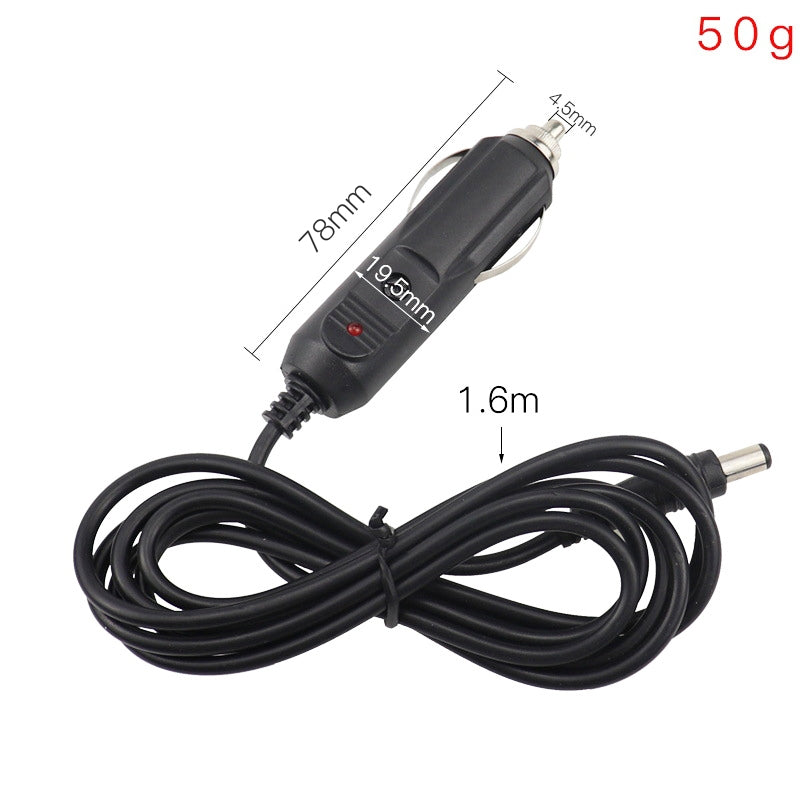 Car Cigarette Lighter Plug With Fuse / Indicator Cable Length: 1.6m