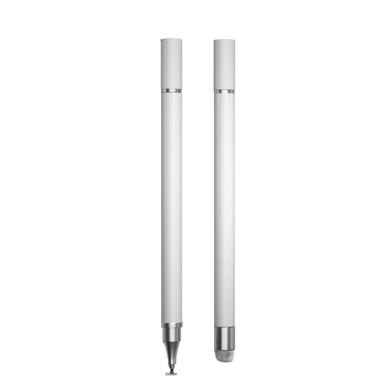 2 PCS Office Painting without Charging Cloth Head Disc Stylus Pen(White)