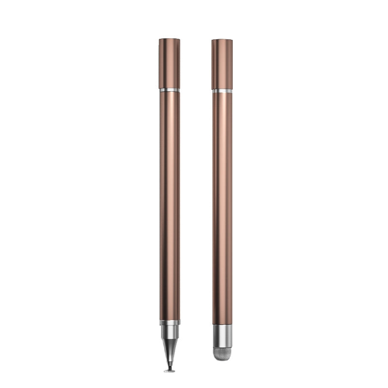 2 PCS Office Painting without Charging Cloth Head Disc Stylus Pen(Rose Gold)