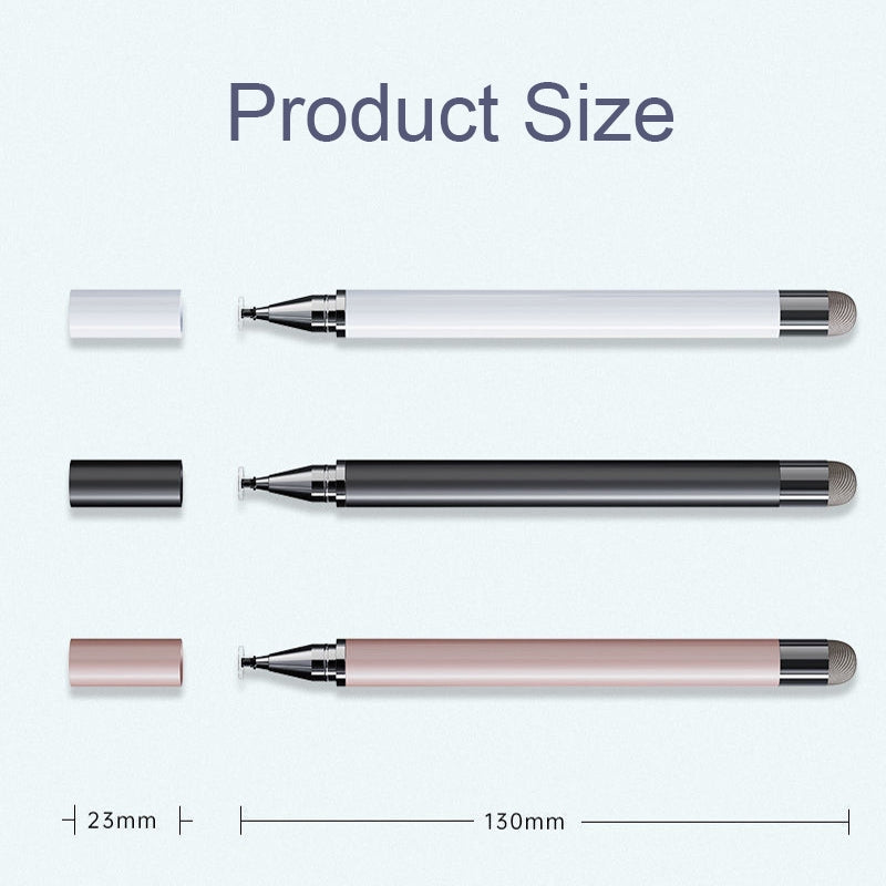 2 PCS Office Painting without Charging Cloth Head Disc Stylus Pen(Black)