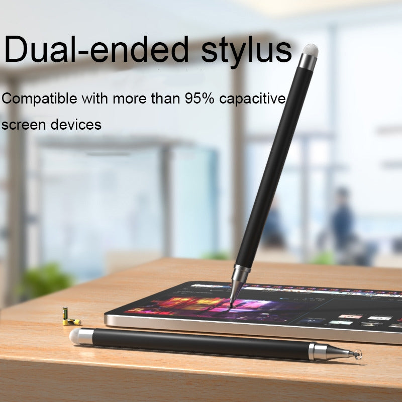 2 PCS Office Painting without Charging Cloth Head Disc Stylus Pen(Rose Gold)