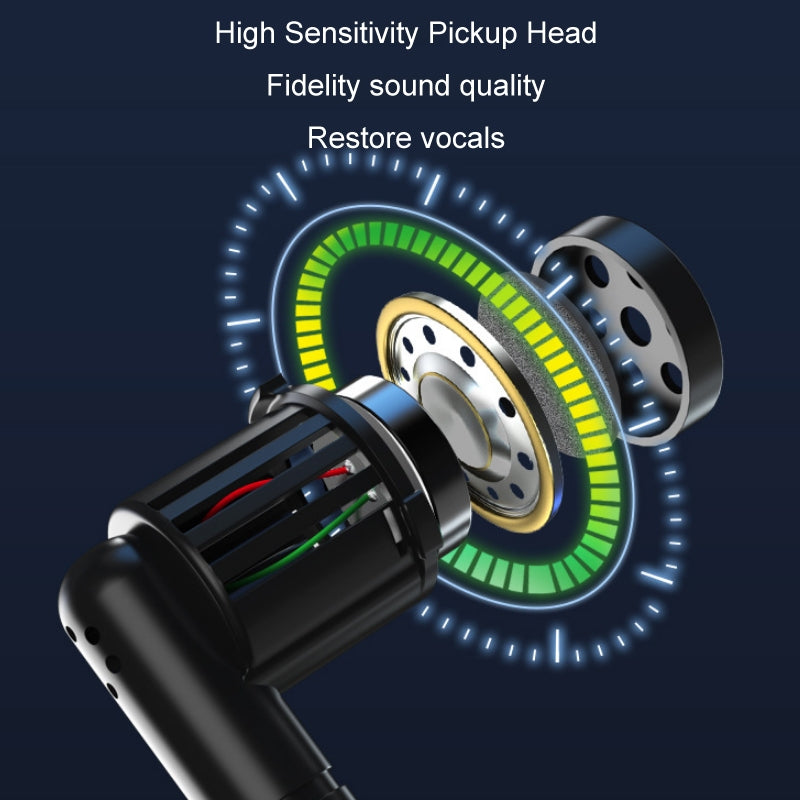 1 for 1 6.35mm Interface Wireless Head-Mounted Condenser Microphone Anti-Howling Loudspeaker