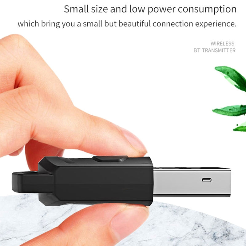 For PS4 / PS5 / PC HS-PS5101 Bluetooth 5.0 Adapter Audio Receiver Wireless Headset Transmitter(Black)