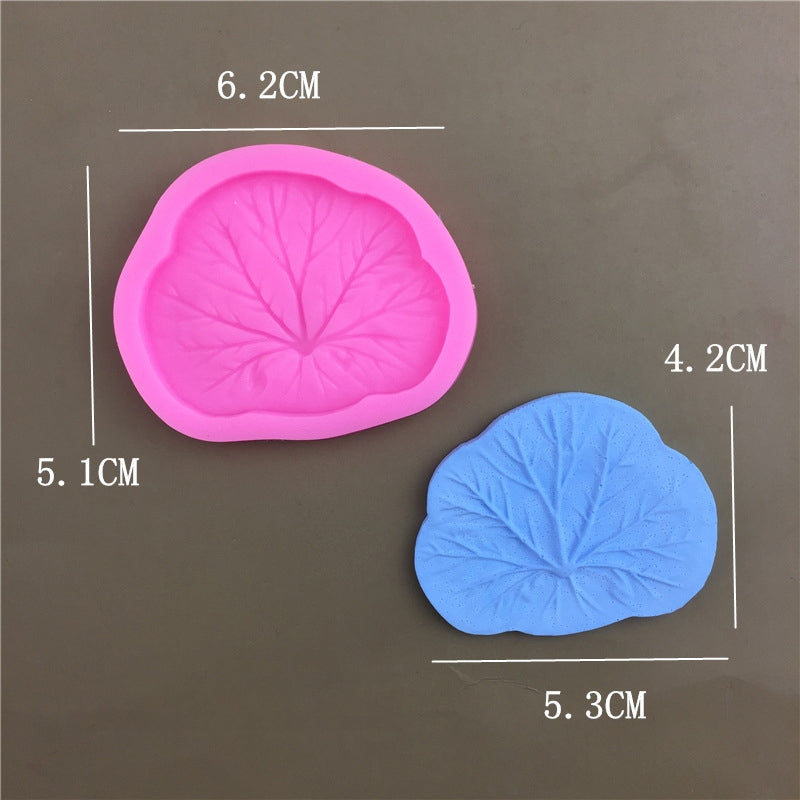 3pcs Lotus Leaf Silicone Epoxy Fondant Decoration Mold, Size: Small