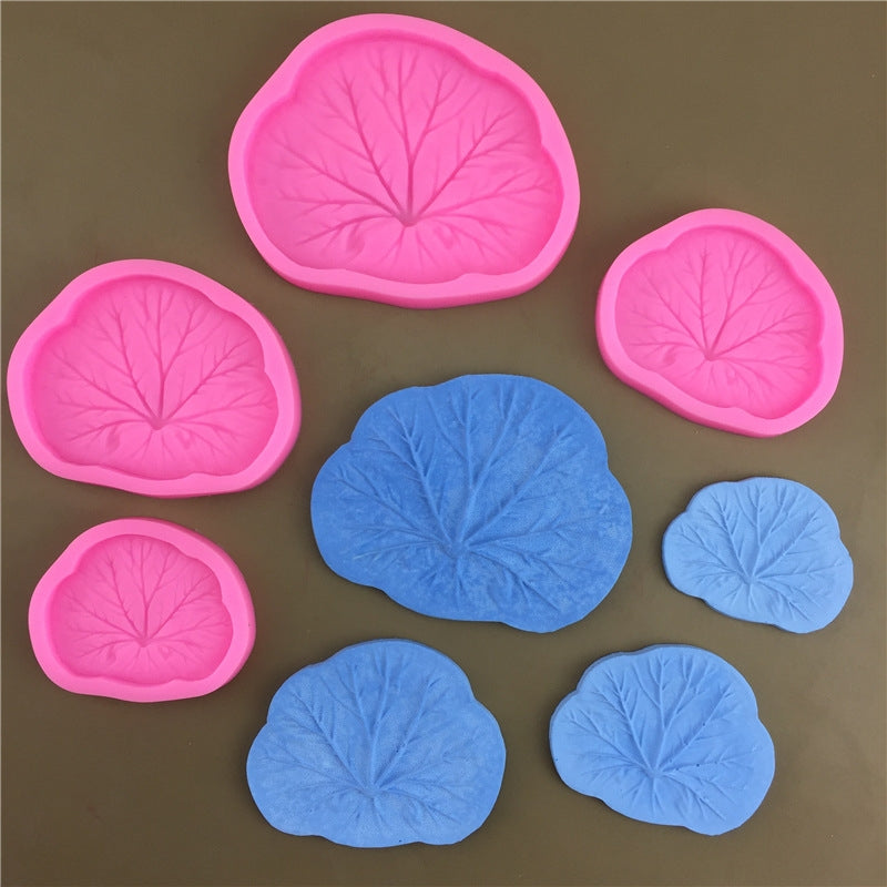 3pcs Lotus Leaf Silicone Epoxy Fondant Decoration Mold, Size: Small