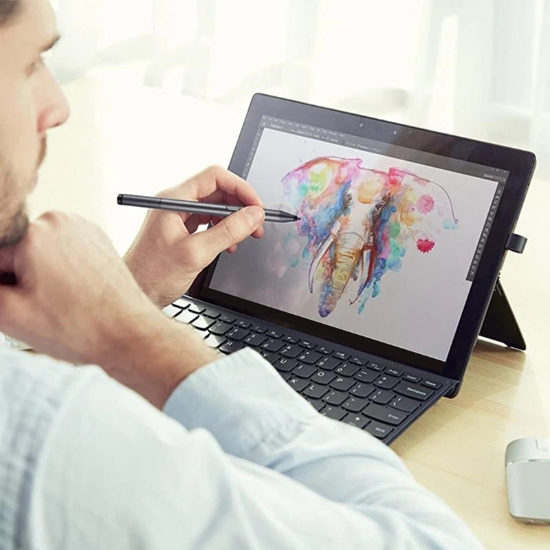 For Microsoft Surface 3 Pro 3/4/5/6/7/Book/Laptop/Go Pressure Touch Capacitance Pen(Black)