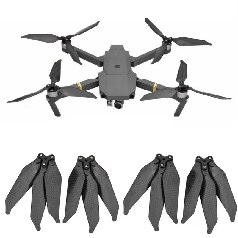For DJI Mavic 2 Pro / Zoom 8743F Carbon Fiber Three-blade Propeller, Spec: 2pairs