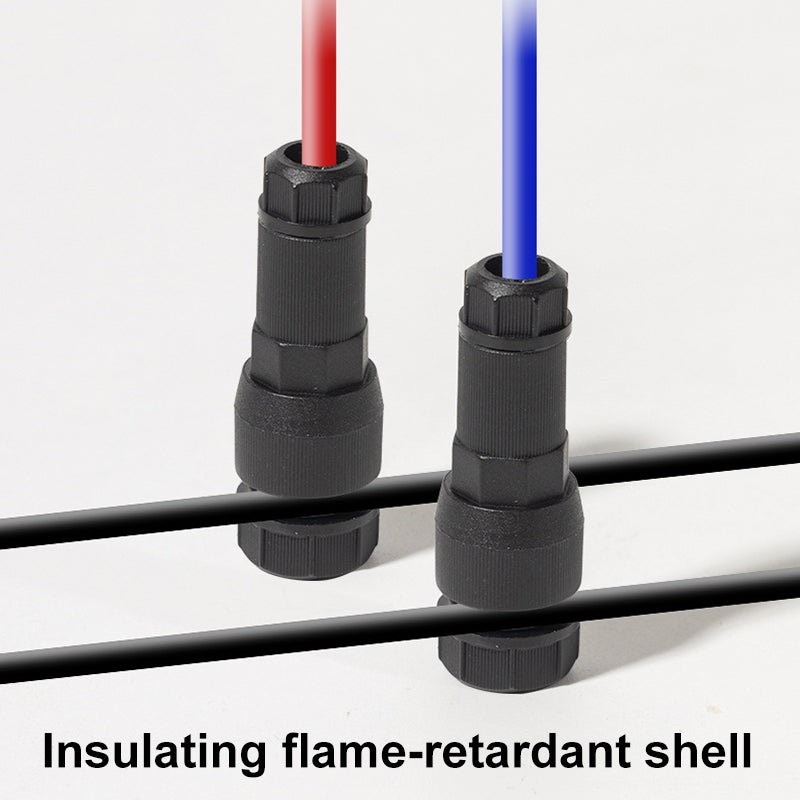 2pcs /Pack Stripping-free Thimble T-shaped Connector Downlight Wiring-free Connector(Black)