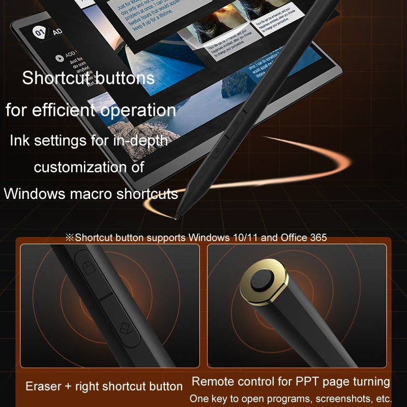 C582S For Microsoft Surface Stylus Pen Anti-Mistouch 4096 Pressure Sensitive Touch Pen Support lnk Bluetooth Function(Black)