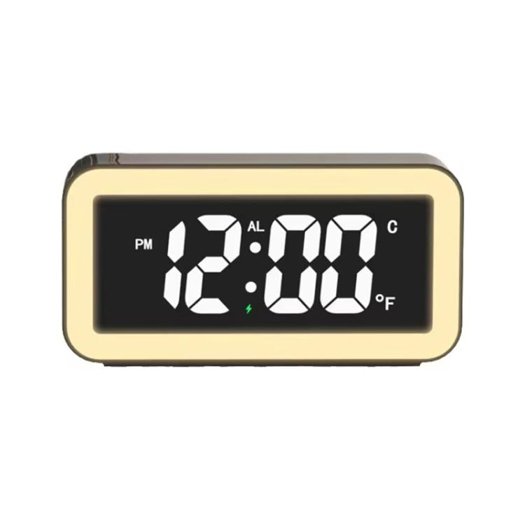 S281A LED Atmosphere Light Calendar / Temperature Display Clock With Wireless Charging Function(Black)