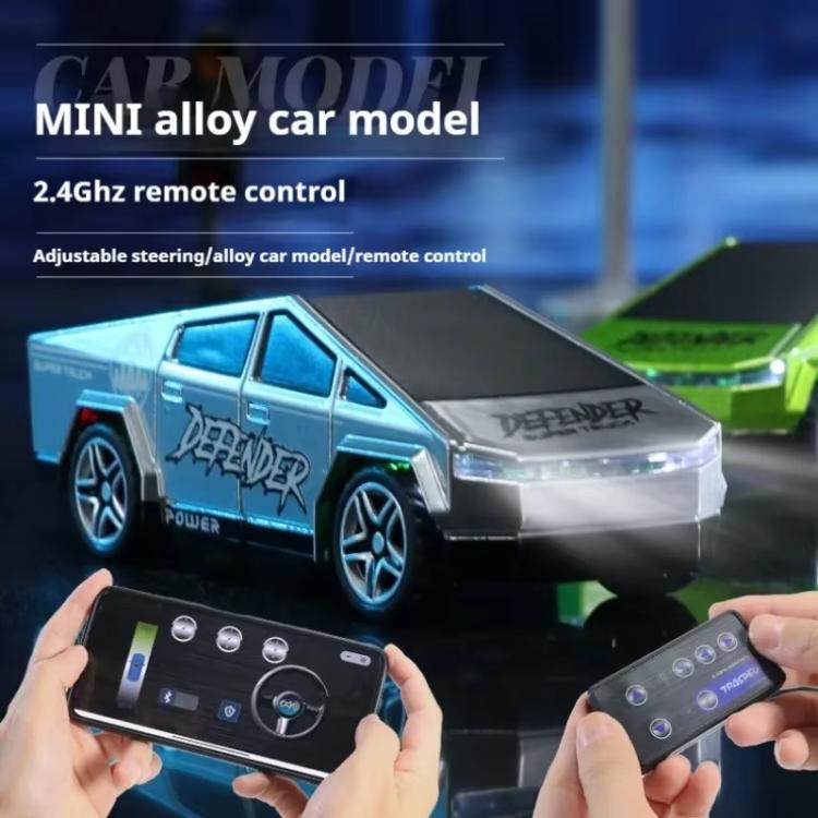 1:64 Mini Alloy 2.4Ghz Remote Control Car Children Rechargeable Model Car, Color: AO-5501E Green