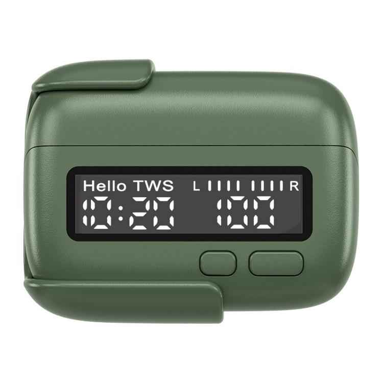 BPG Portable Wireless Bluetooth Earphones Unique Retro Trendy Digital Display Clock Noise Canceling Earphones(Gray)