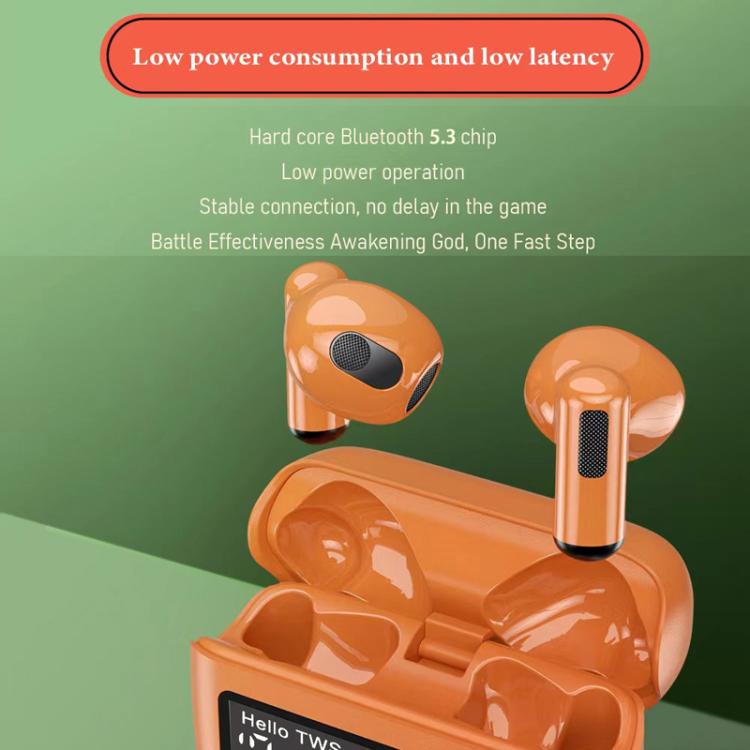 BPG Portable Wireless Bluetooth Earphones Unique Retro Trendy Digital Display Clock Noise Canceling Earphones(Gray)