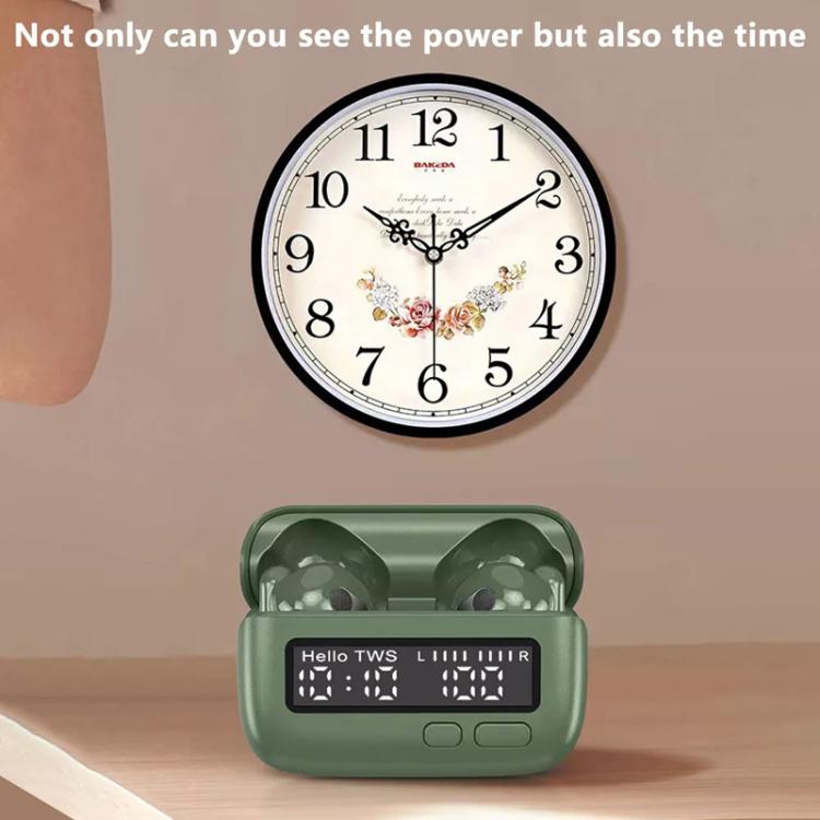 BPG Portable Wireless Bluetooth Earphones Unique Retro Trendy Digital Display Clock Noise Canceling Earphones(Gray)