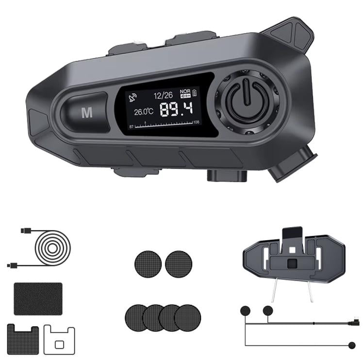 A1 IP67 Waterproof Motorcycle Helmet Noise Reduction Bluetooth Headset, Spec: Soft Mic