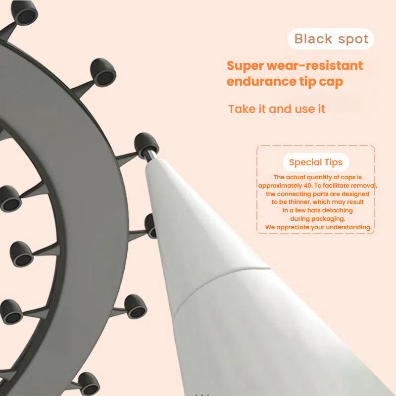 For Xiaomi Smart Pen 2nd Gen Replacement Tip Damped Needle-tip Pen Nib With 2 Circles Pen Tip Cap Transparent