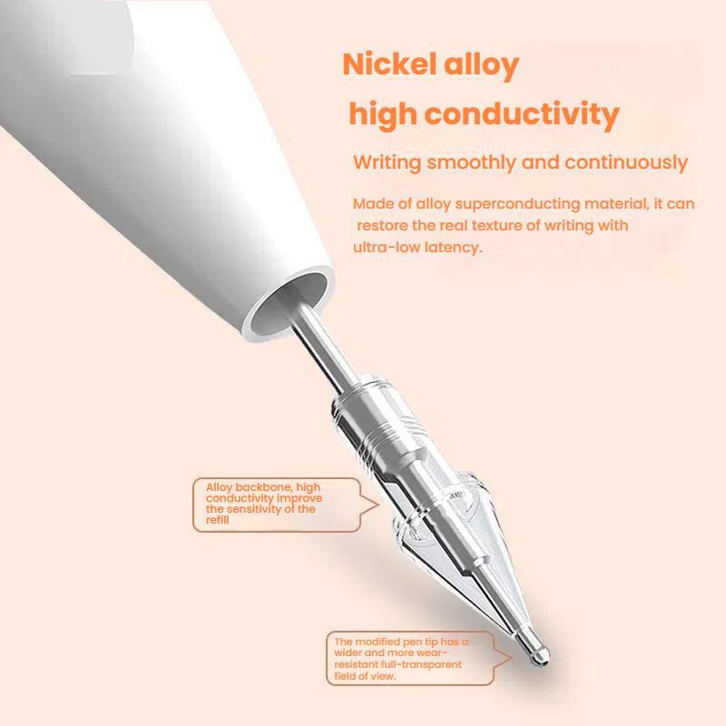 For Xiaomi Smart Pen 2nd Gen Replacement Tip Damped Needle-tip Pen Nib With 1 Circle Pen Tip Cap White