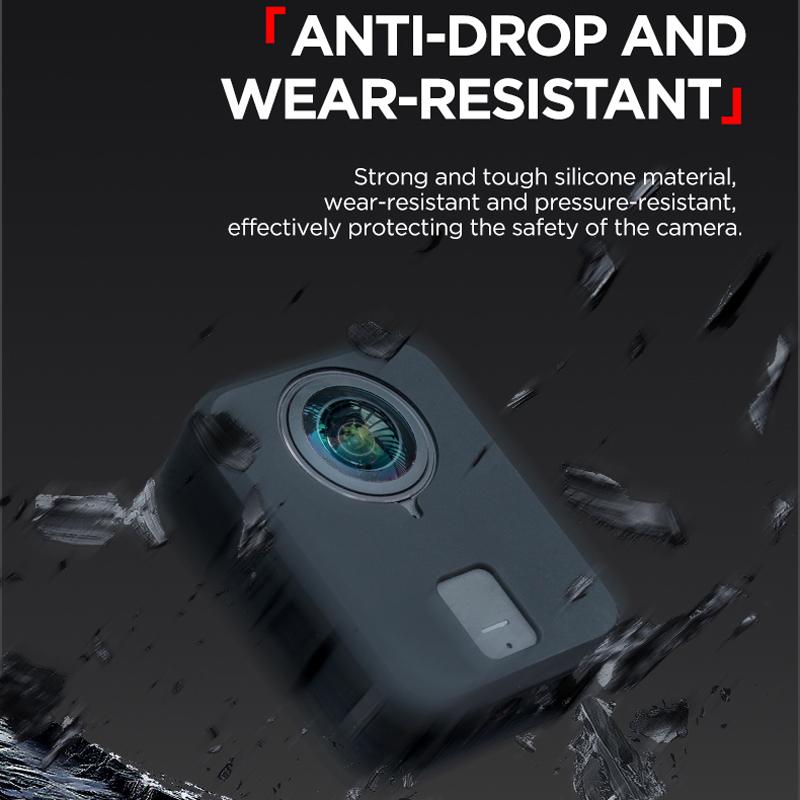 For DJI Osmo 360 CYNOVA Silicone Case Anti-Scratch Shockproof Full Body Protective Cover(Black)