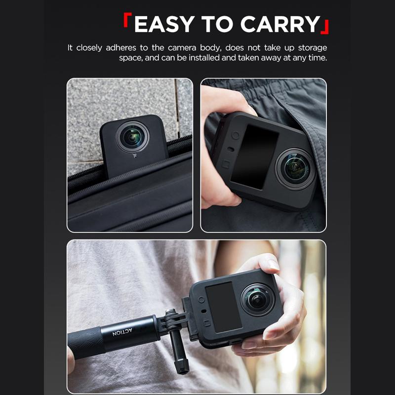 For DJI Osmo 360 CYNOVA Silicone Case Anti-Scratch Shockproof Full Body Protective Cover(Black)