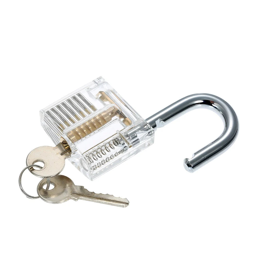 Transparent Practice Padlock with Keys – Lock Picking Training Tool