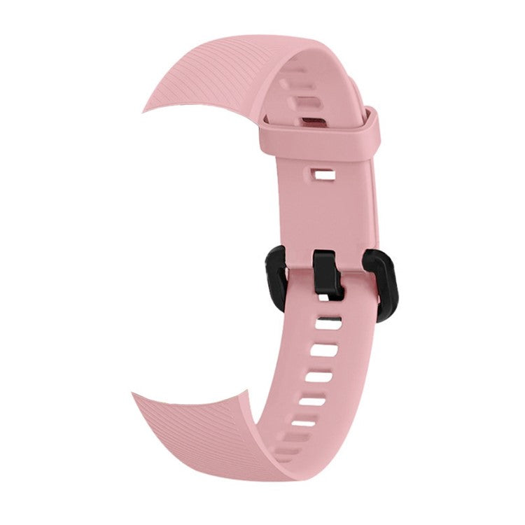 Silicone Bracelet Strap Watch Strap Adjustable Wristband Replacement for Honor Band 5 - Pink