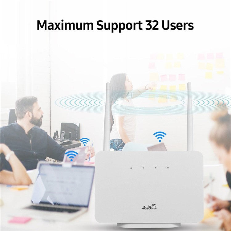 4G Wireless Router LTE CPE Router 300Mbps Router with SIM Card Slot European Version - UK Plug