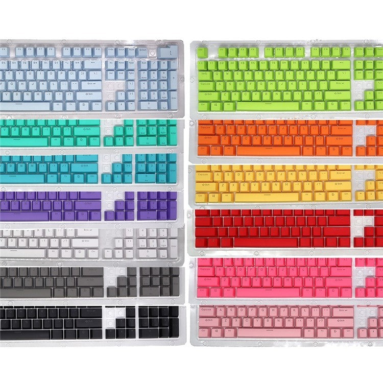 For Mechanical Keyboard 104 Keys Injection Molding PBT Keycap Set - Black